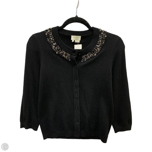 Sweater Cardigan Designer By Kate Spade In Black, Size: S