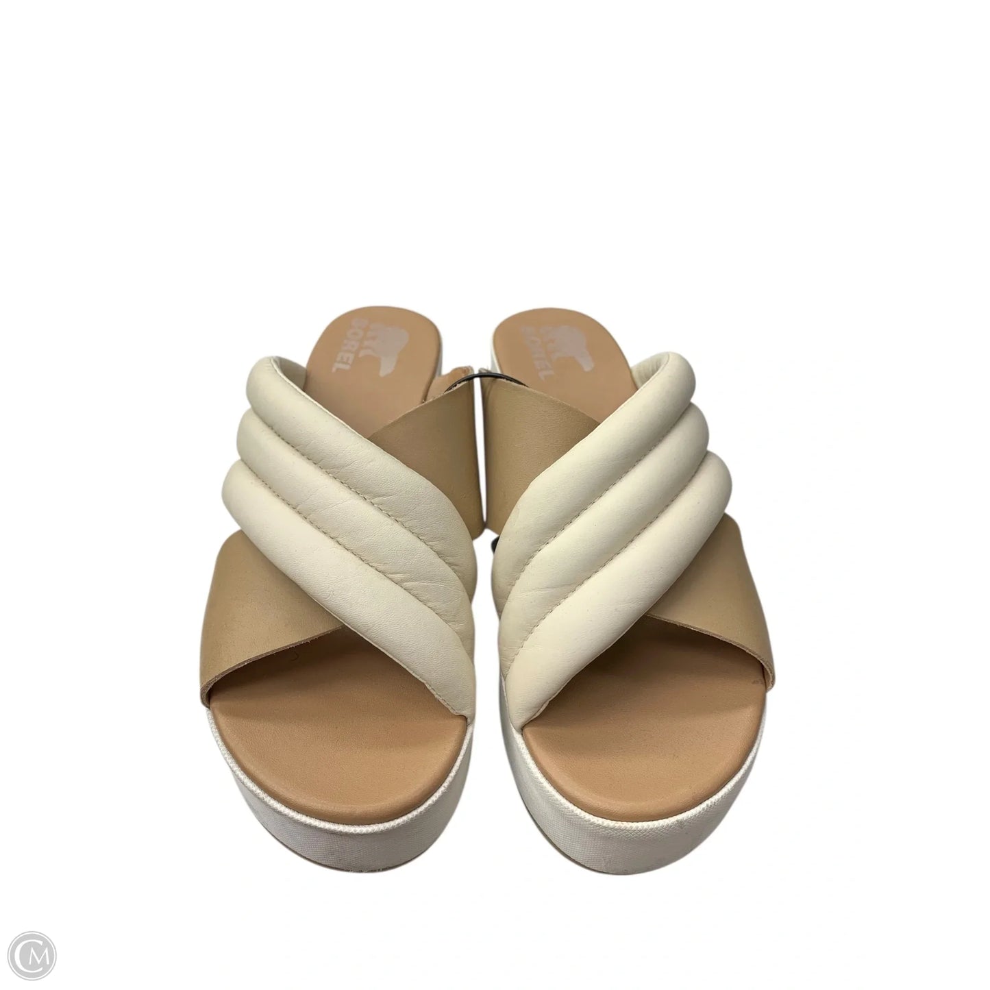 Shoes Heels Wedge By Sorel In Tan, Size: 8.5