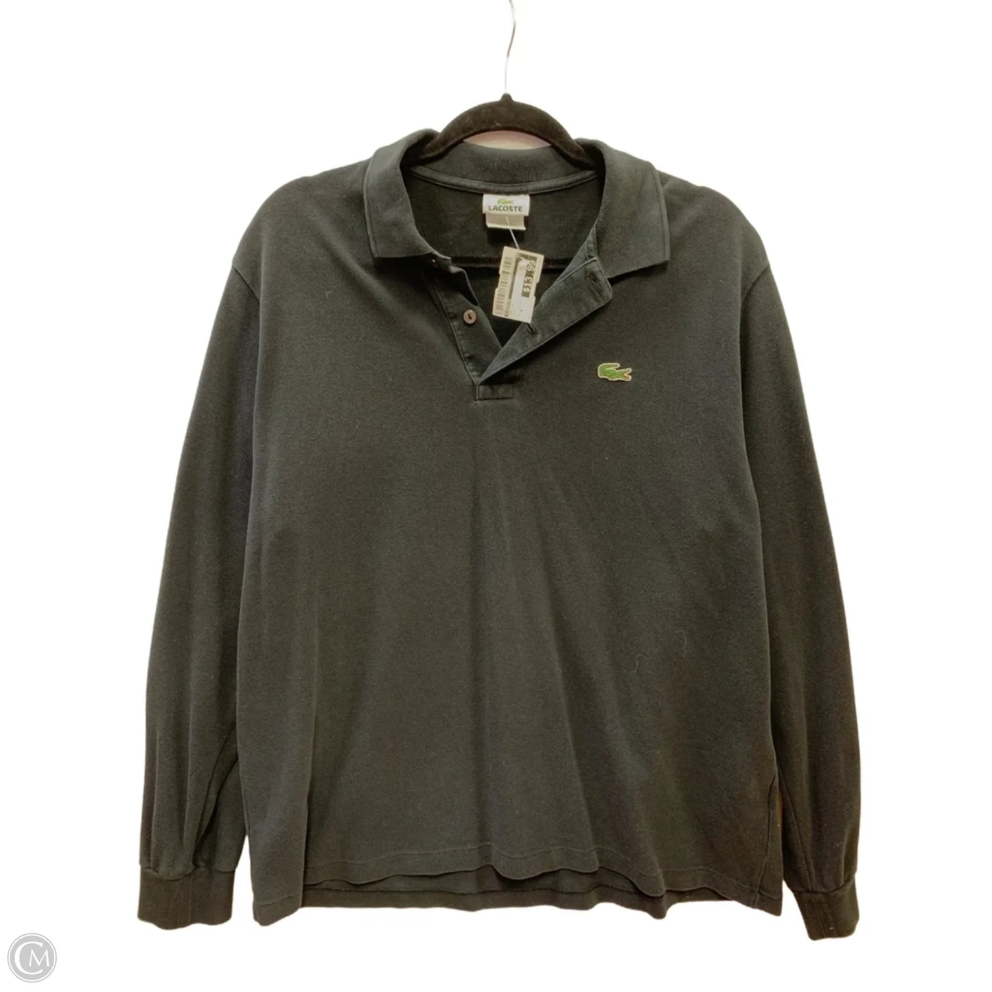 Top Long Sleeve By Lacoste In Black, Size: 6