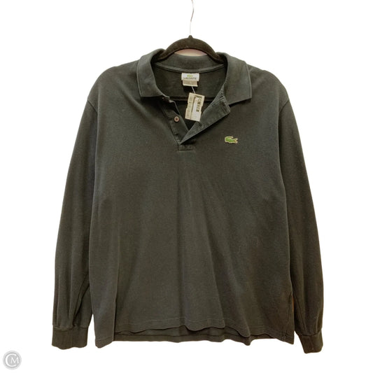 Top Long Sleeve By Lacoste In Black, Size: 6