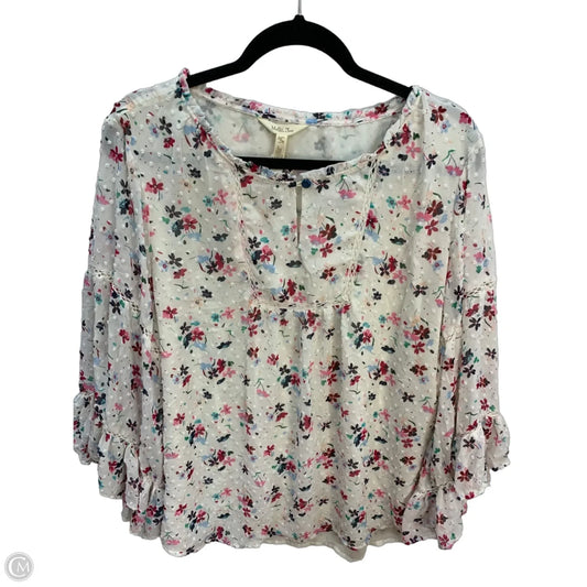 Top Long Sleeve By Matilda Jane In White, Size: Xl