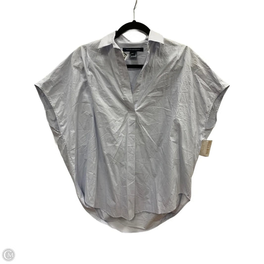 Blouse Short Sleeve By French Connection In Blue, Size: S