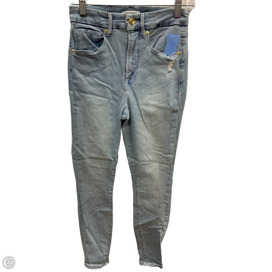Jeans Straight By Good American In Blue Denim, Size: 4