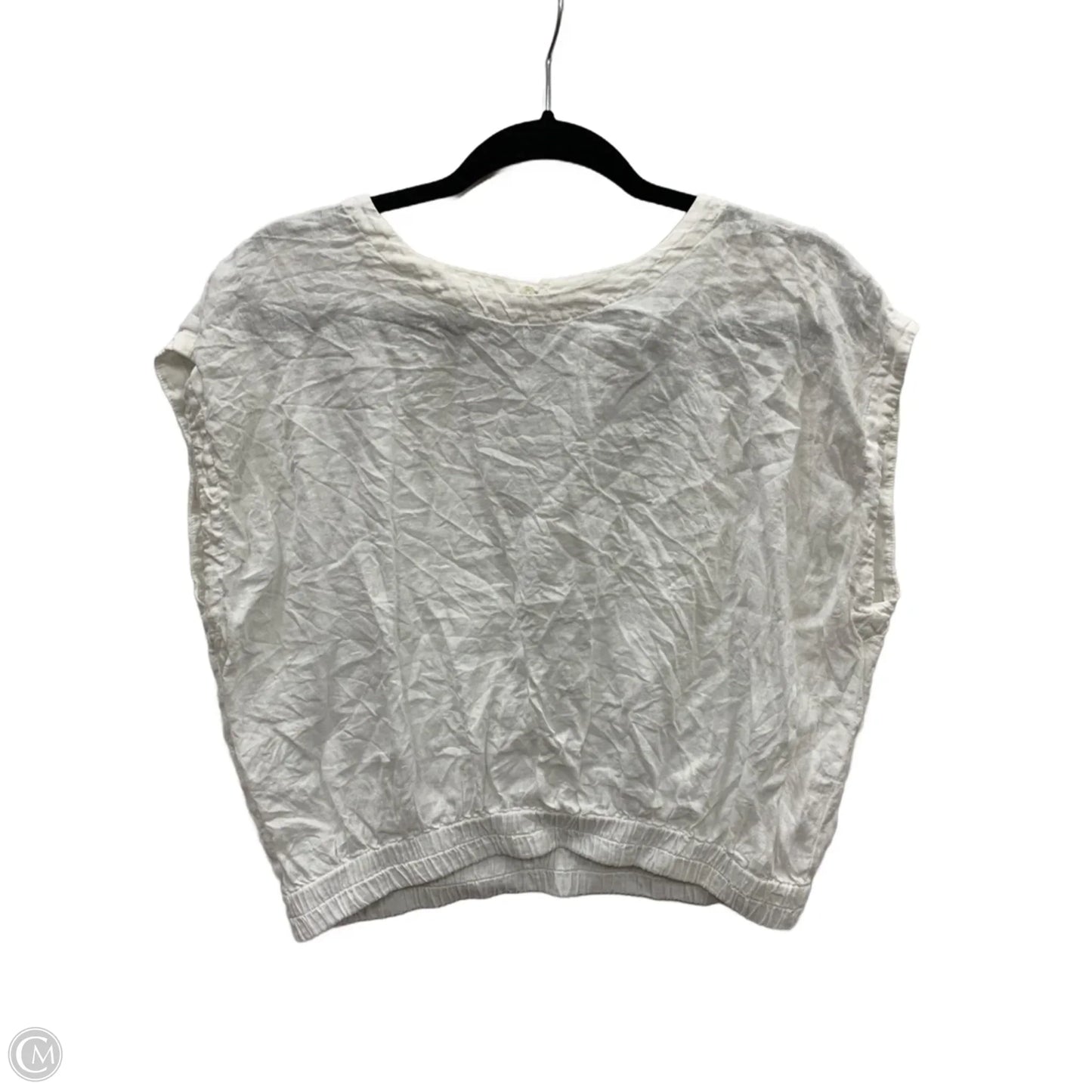 Blouse Short Sleeve By Velvet In White, Size: S