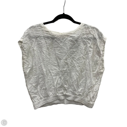 Blouse Short Sleeve By Velvet In White, Size: S