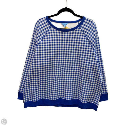 Sweatshirt Crewneck By Draper James In Plaid Pattern, Size: 2x