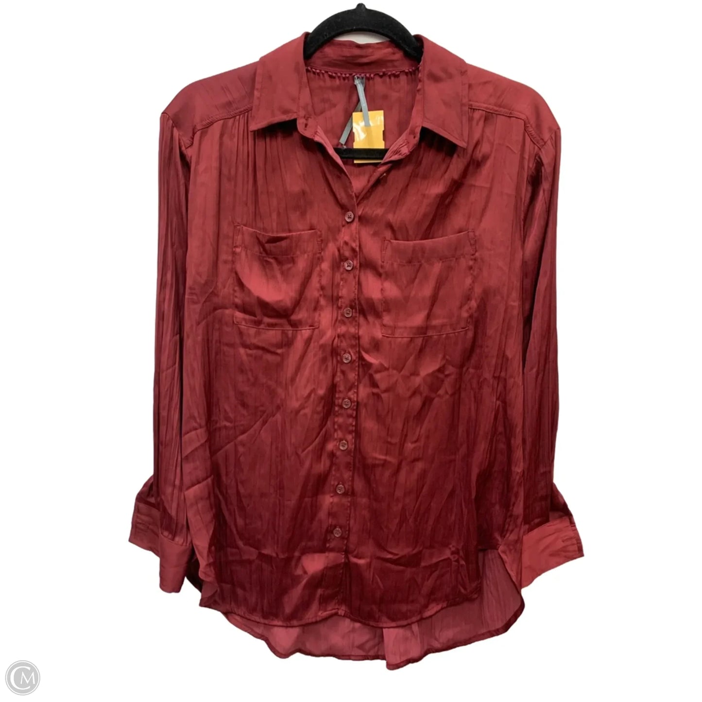 Top Long Sleeve By Anthropologie In Maroon, Size: Xxs