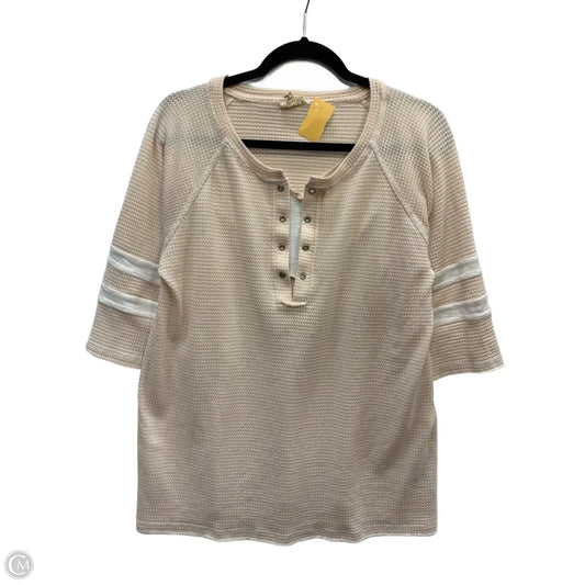 Top Long Sleeve By Pol In Cream, Size: L