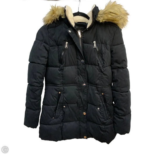 Coat Puffer & Quilted By Ana In Black, Size: S