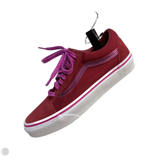 Shoes Sneakers By Vans In Maroon, Size: 9