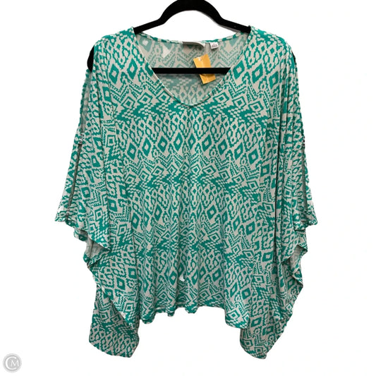 Blouse Short Sleeve By Susan Graver In Teal, Size: Xl