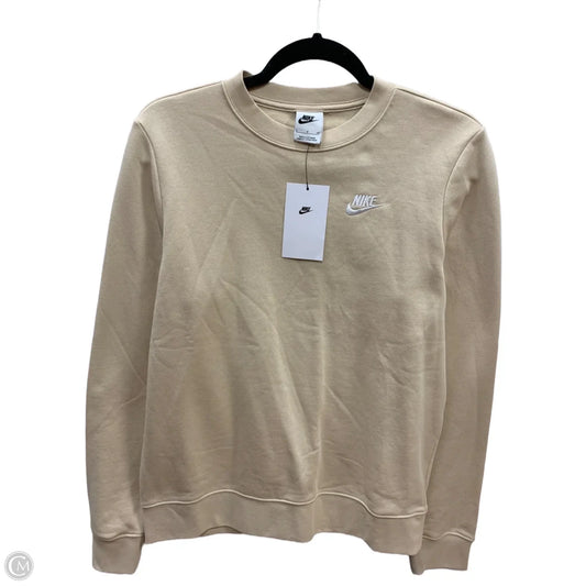 Sweatshirt Crewneck By Nike In Beige, Size: S