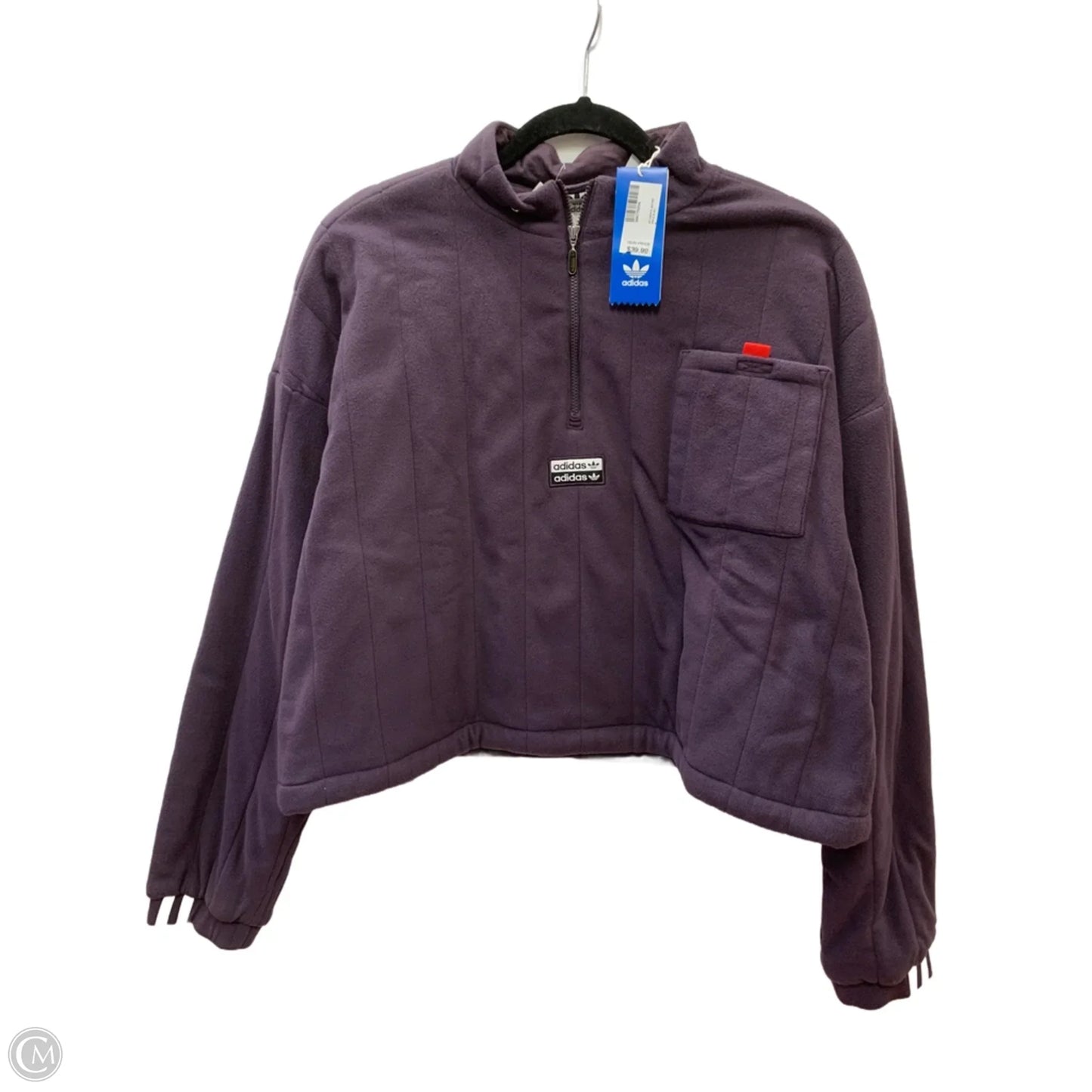 Sweatshirt Collar By Adidas In Purple, Size: Xl