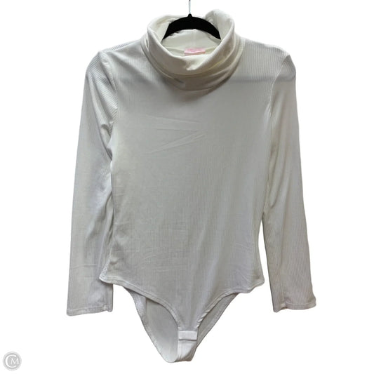 Bodysuit By Pink Lily In White, Size: Xl