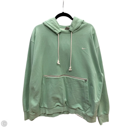 Sweatshirt Hoodie By Nike In Green, Size: Xxl