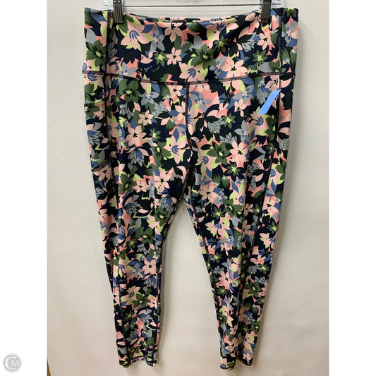 Pants Leggings By Vera Bradley In Floral Print, Size: 2x
