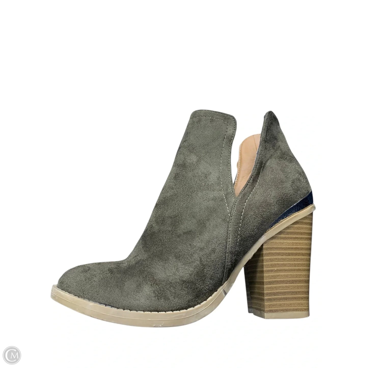 Boots Ankle Heels By Charlotte Russe In Green, Size: 6