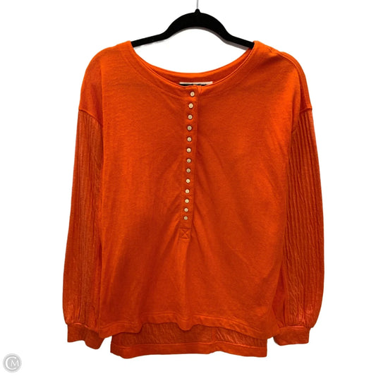 Top Long Sleeve By We The Free In Orange, Size: S