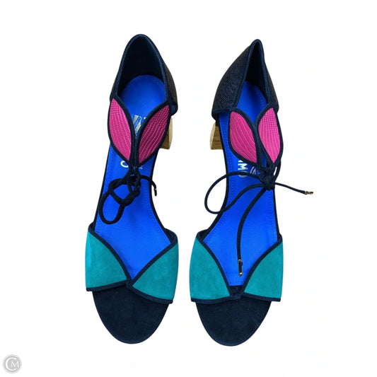 Shoes Luxury Designer By Ferragamo In Multi-colored, Size: 9