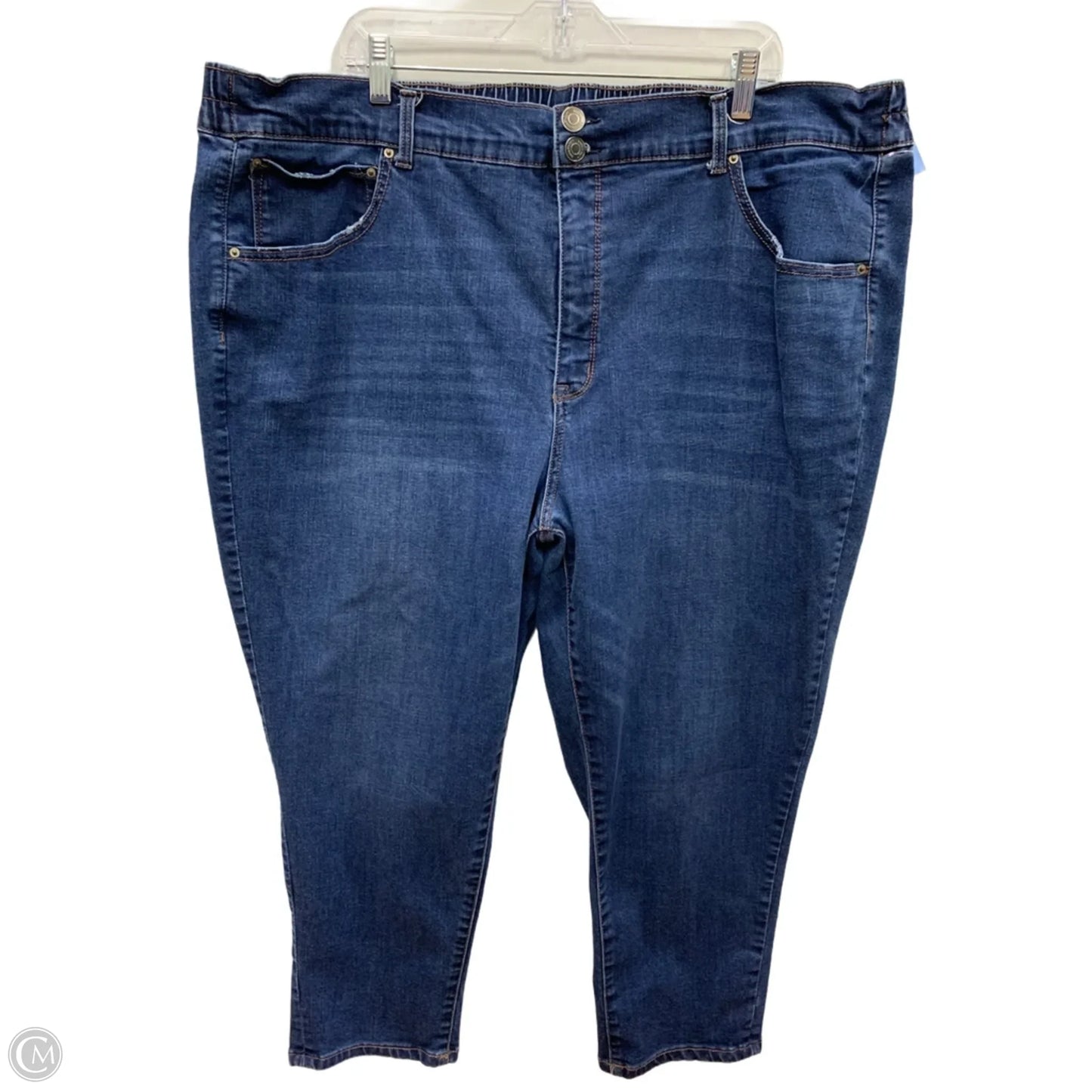 Jeans Skinny By Terra & Sky In Blue Denim, Size: 3x