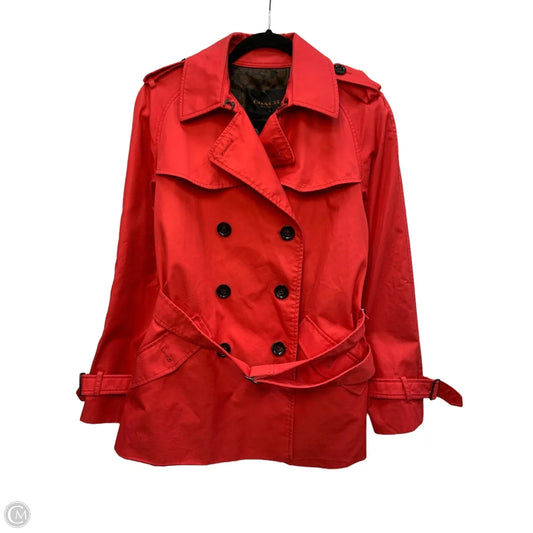 Jacket Designer By Coach In Red, Size: M