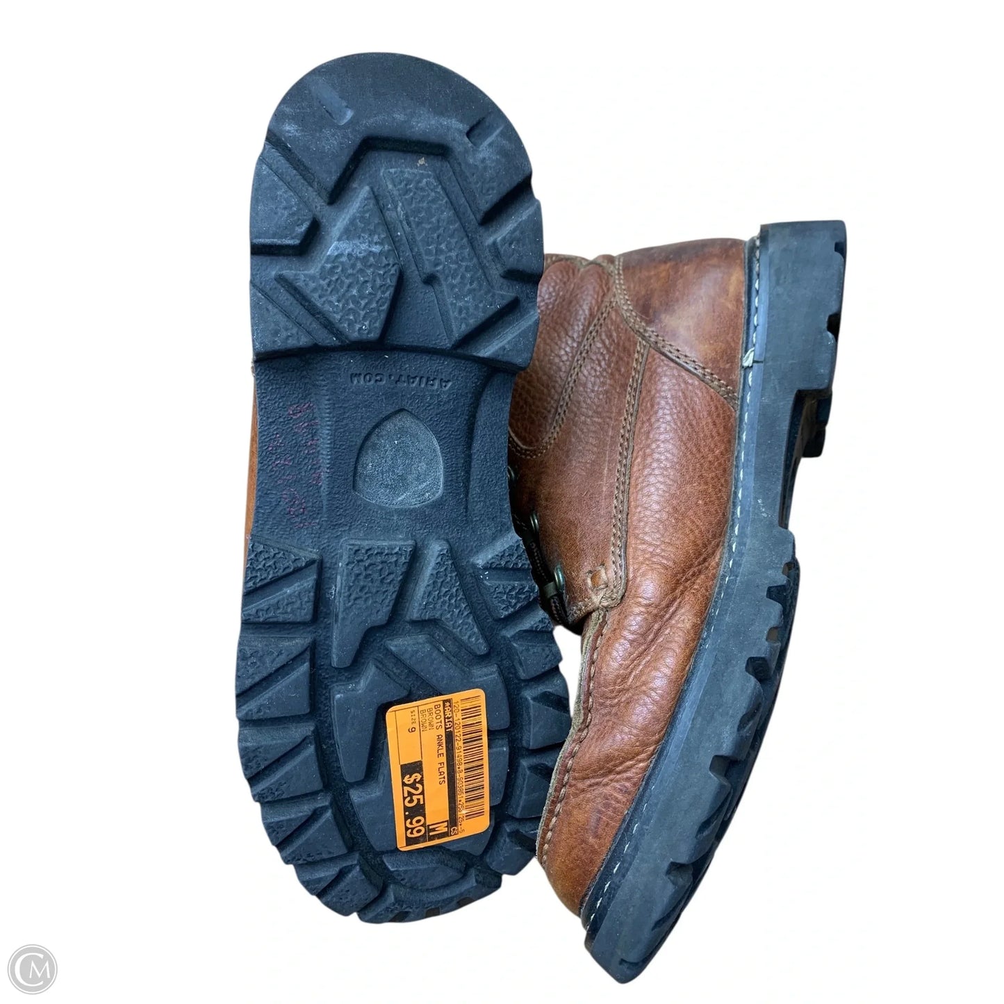 Boots Ankle Flats By Ariat In Brown, Size: 9