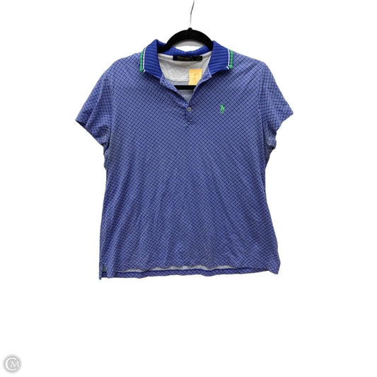Top Short Sleeve By Polo Ralph Lauren In Blue, Size: L