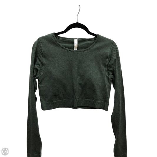 Athletic Top Long Sleeve Collar By Lululemon In Green, Size: 12