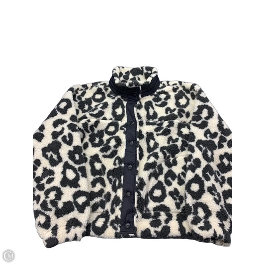 Jacket Faux Fur & Sherpa By Old Navy In Black & White, Size: M
