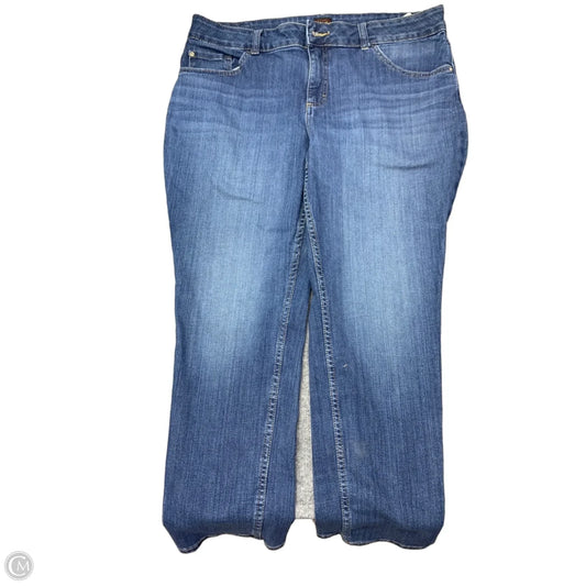 Jeans Straight By Lee In Blue Denim, Size: 18