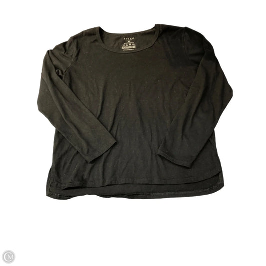 Top Long Sleeve By Serra In Black, Size: M