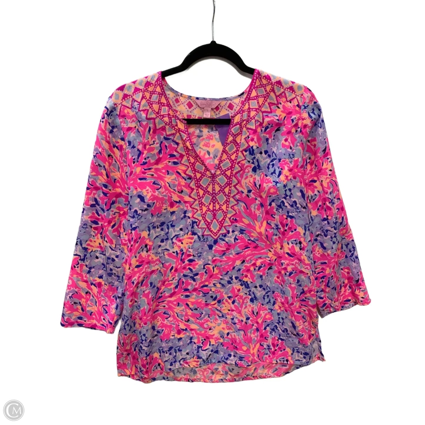 Top Long Sleeve Designer By Lilly Pulitzer In Pink, Size: S