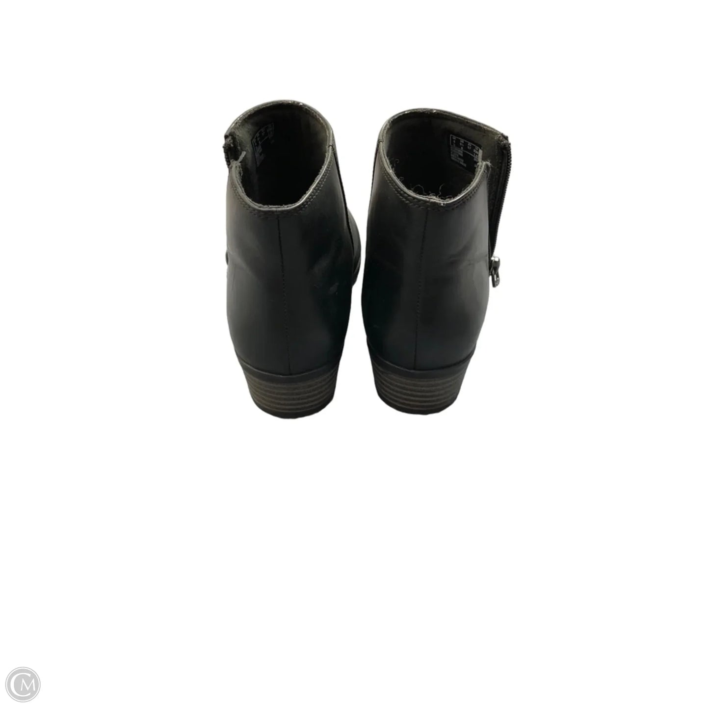 Boots Ankle Heels By Clarks In Black, Size: 6.5