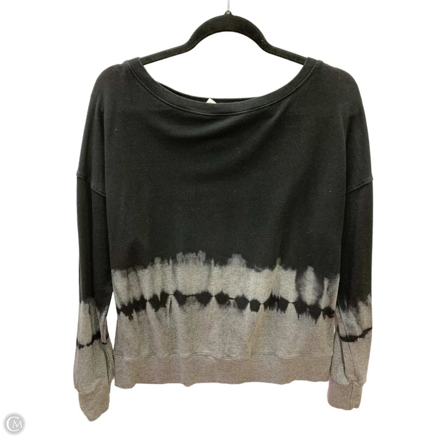 Sweatshirt Crewneck By Sundry In Black & Grey, Size: 0