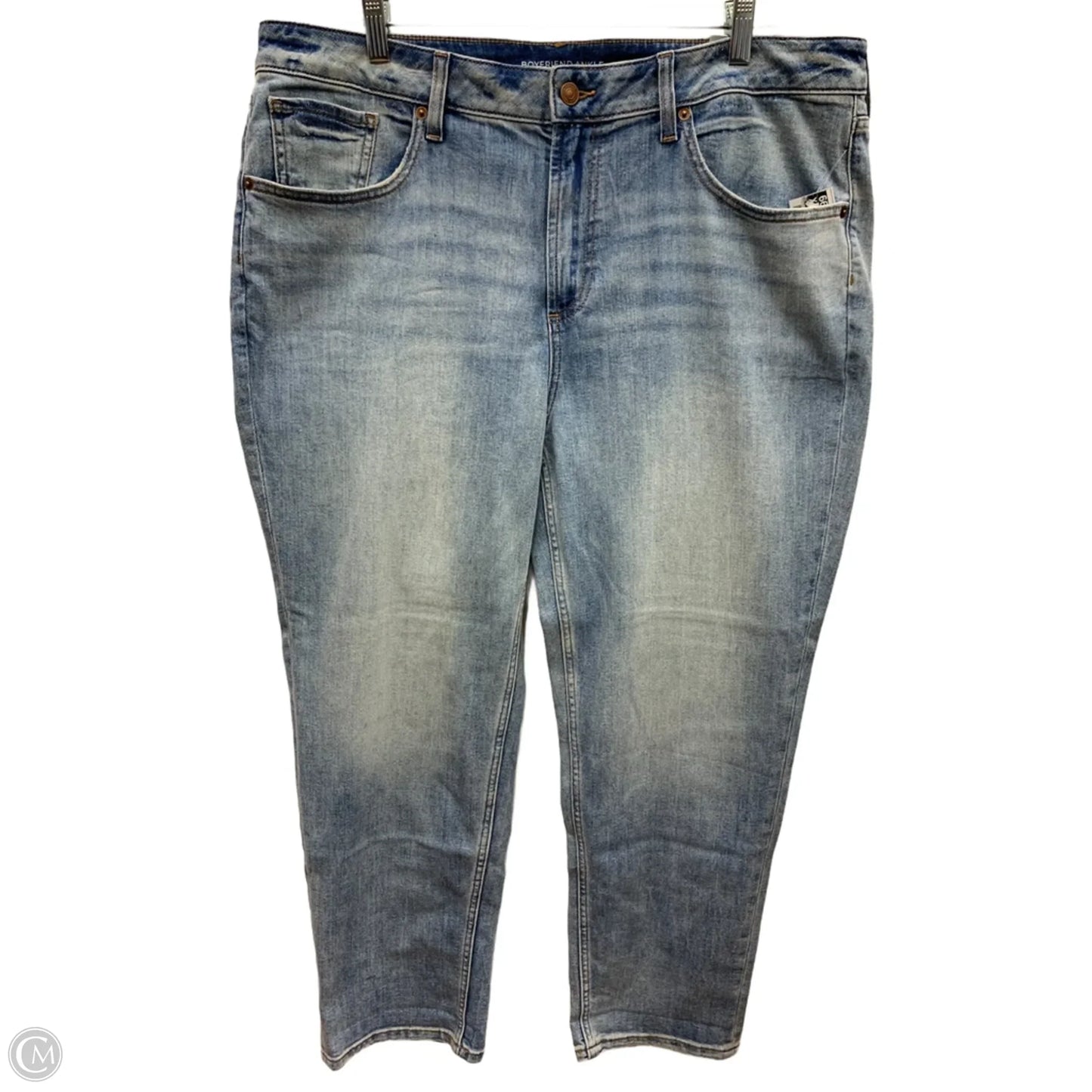 Jeans Straight By Chicos In Blue Denim, Size: 14