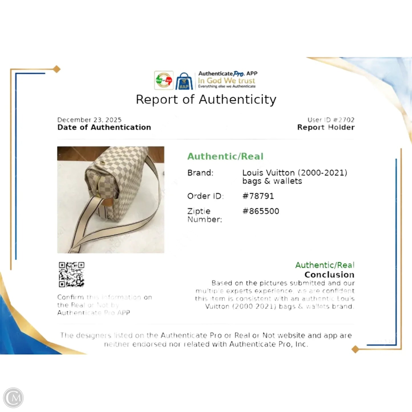 Crossbody Luxury Designer By Louis Vuitton, Size: Large