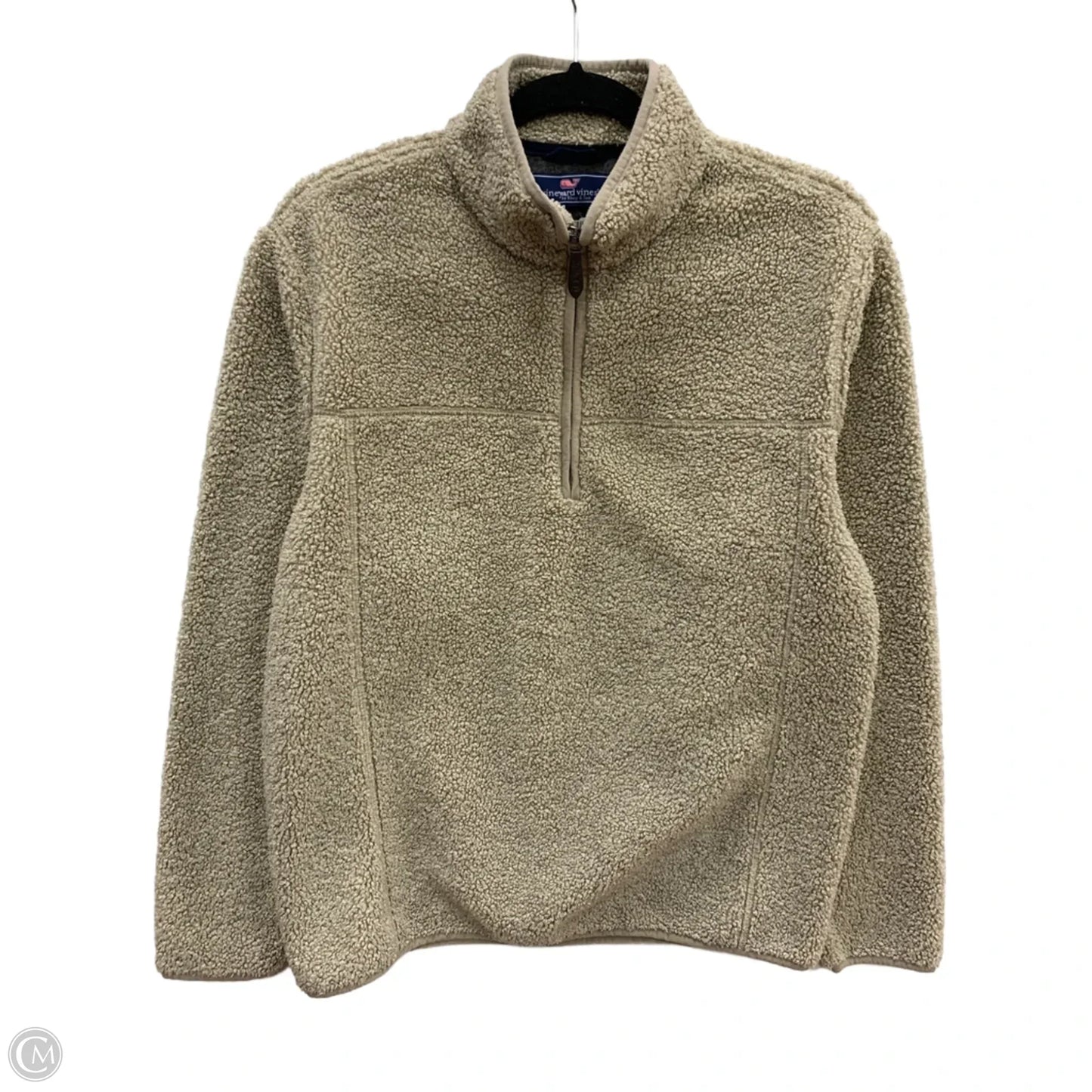 Sweatshirt Collar By Vineyard Vines In Tan, Size: S