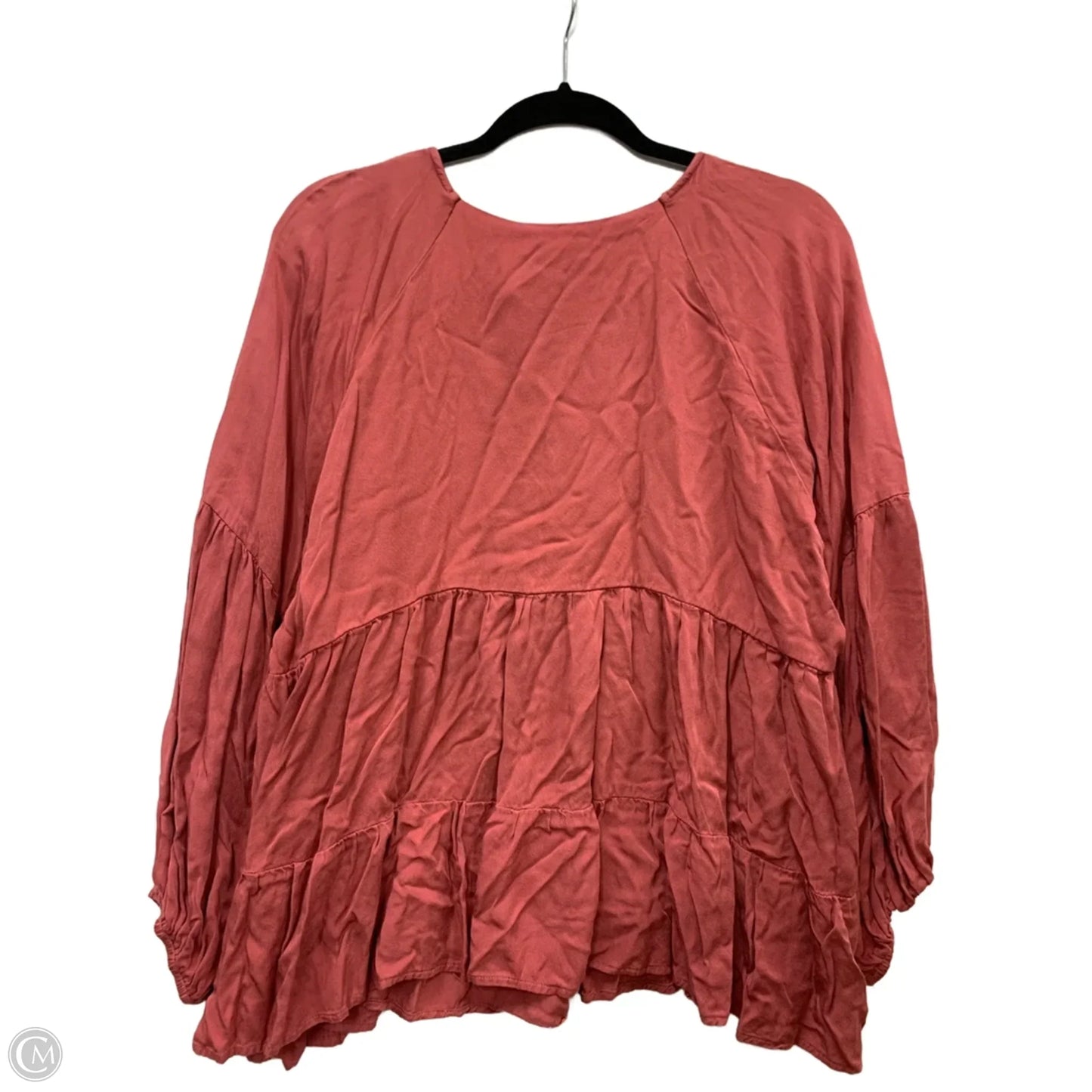 Top Long Sleeve By Andree By Unit In Pink, Size: 1x