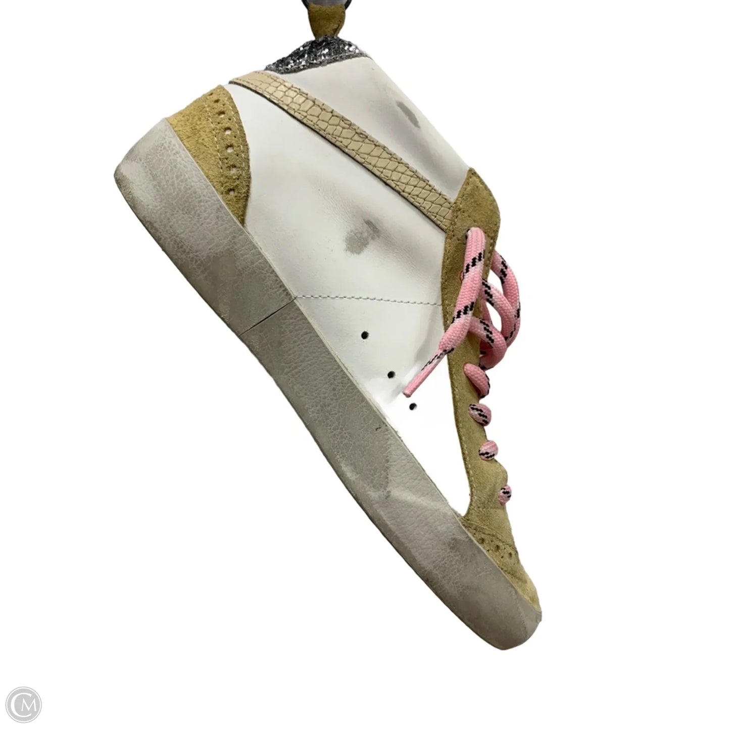 Shoes Luxury Designer By Golden Goose In Pink & Tan, Size: 7.5