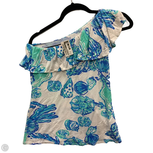 Top Sleeveless Designer By Lilly Pulitzer In Blue & White, Size: Xxs