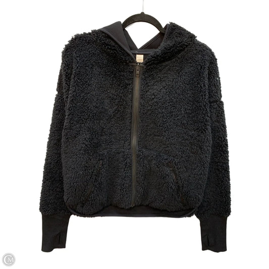 Jacket Faux Fur & Sherpa By Athleta In Black, Size: M