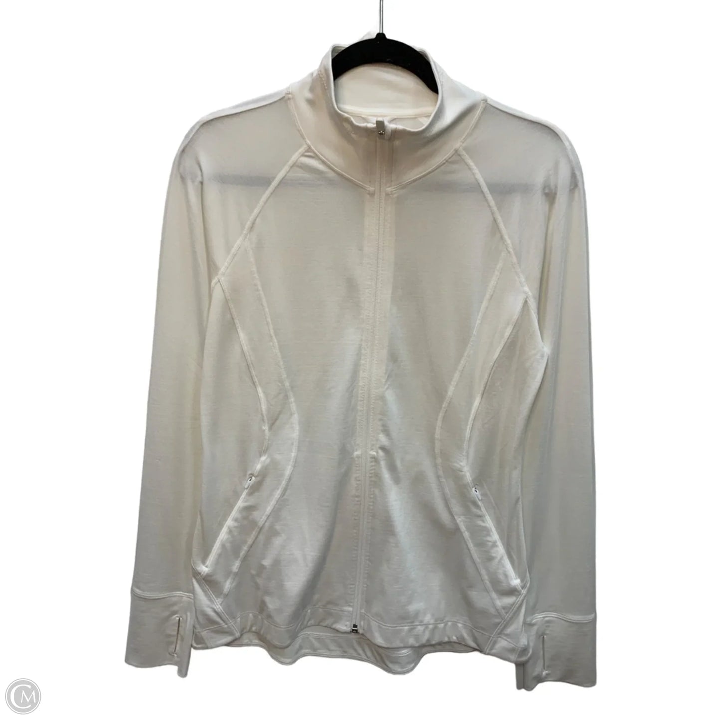 Athletic Jacket By Athleta In White, Size: M