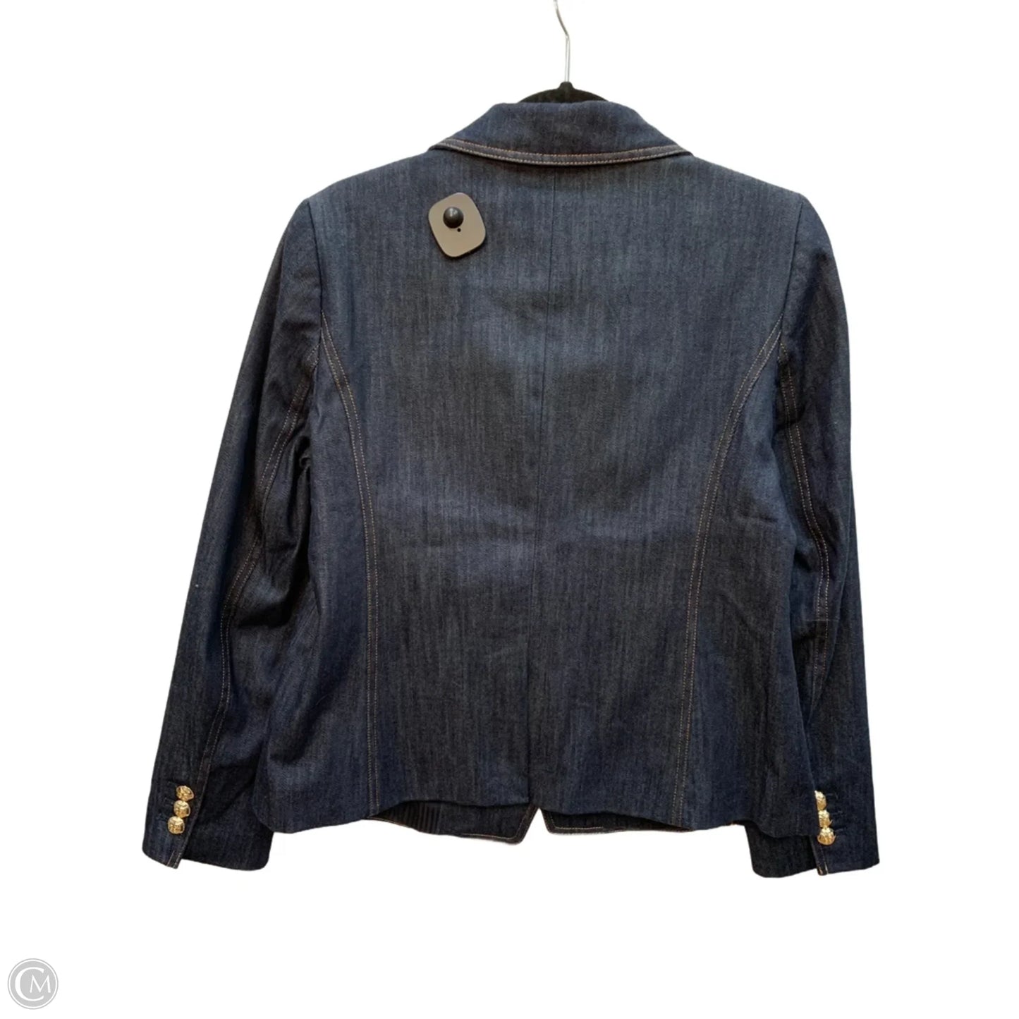 Blazer By Talbots In Blue Denim, Size: 6