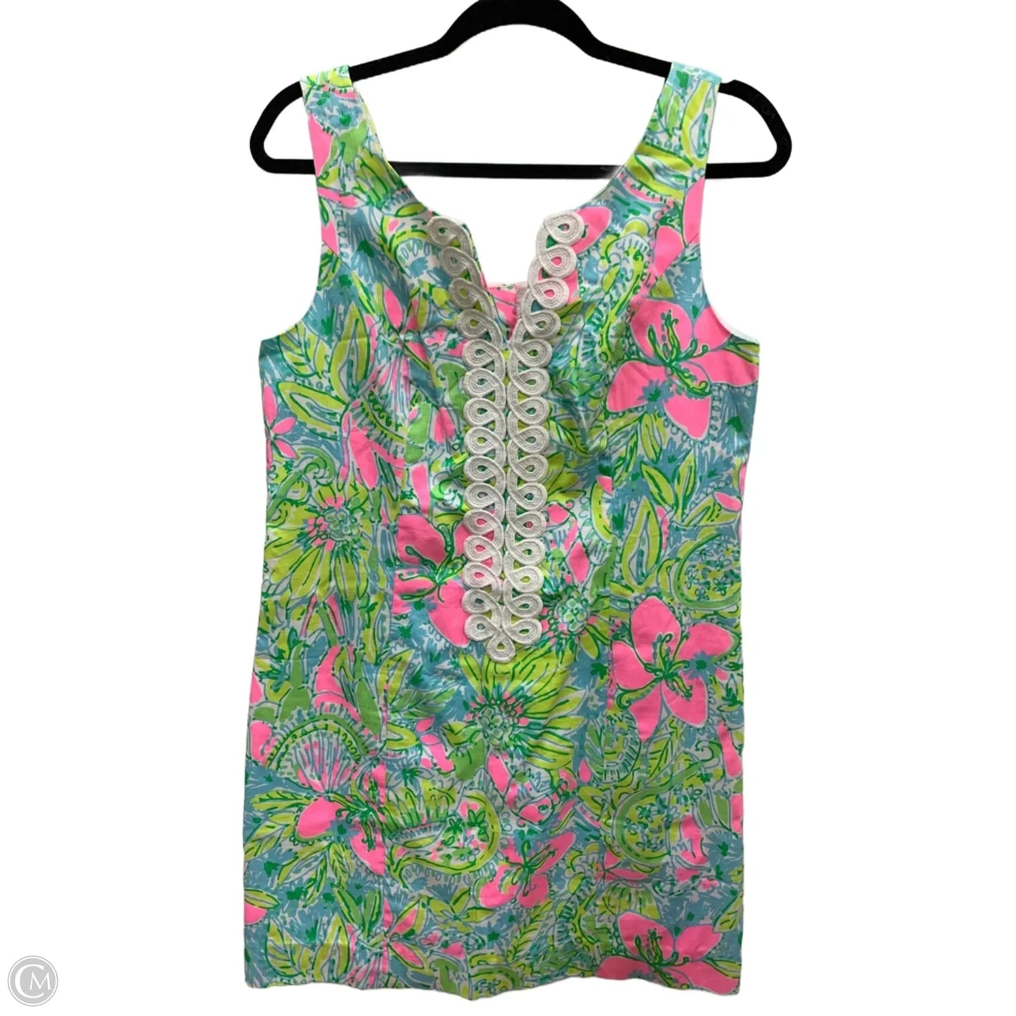 Dress Designer By Lilly Pulitzer In Green & Pink, Size: 6