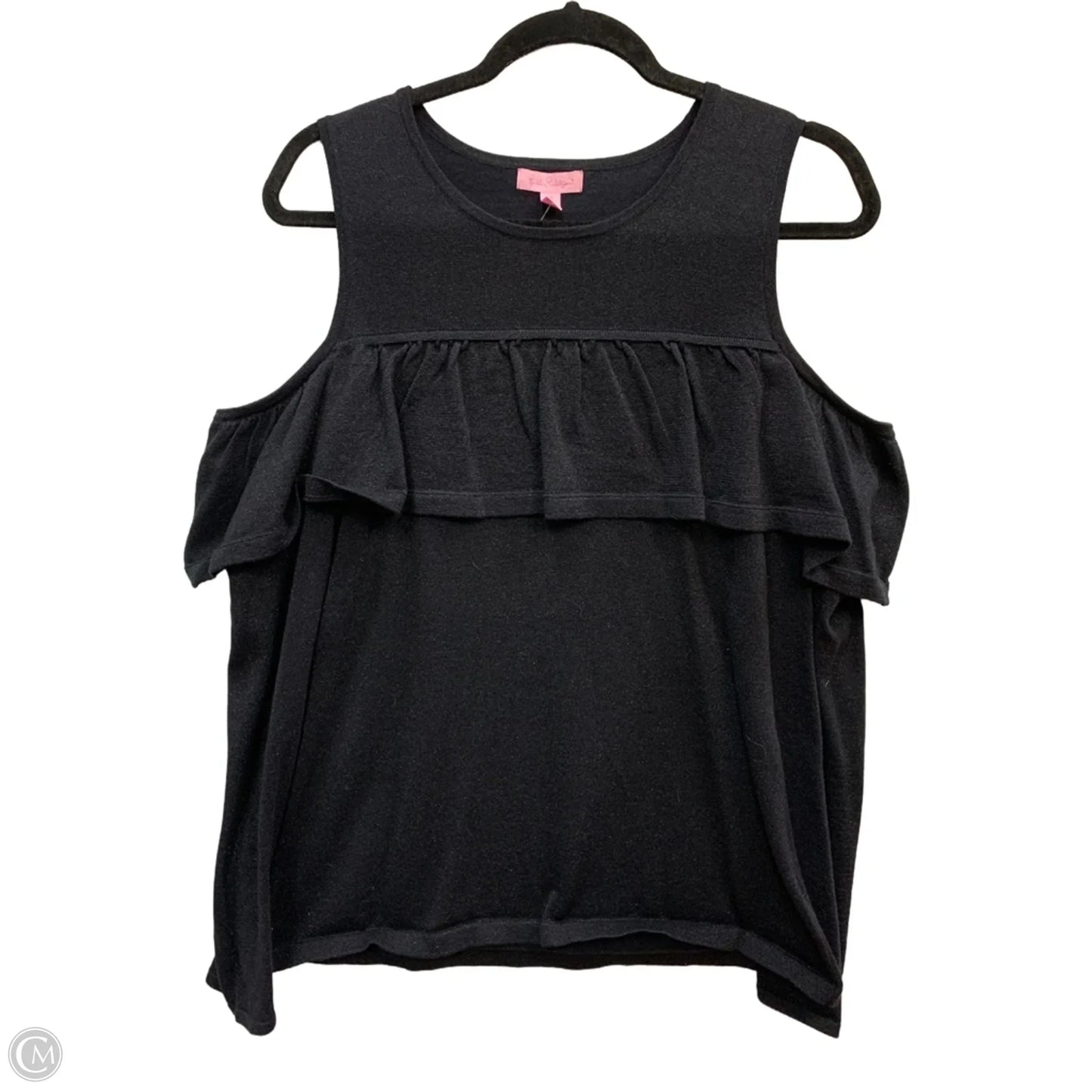 Top Long Sleeve Designer By Lilly Pulitzer In Black, Size: M