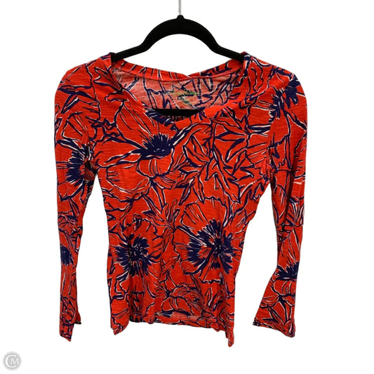 Top Short Sleeve Designer By Lilly Pulitzer In Red, Size: S
