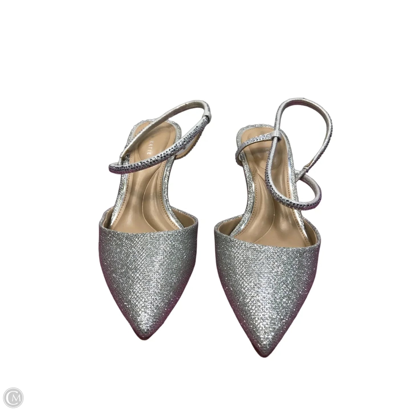 Shoes Heels Kitten By Kelly And Katie In Silver, Size: 7