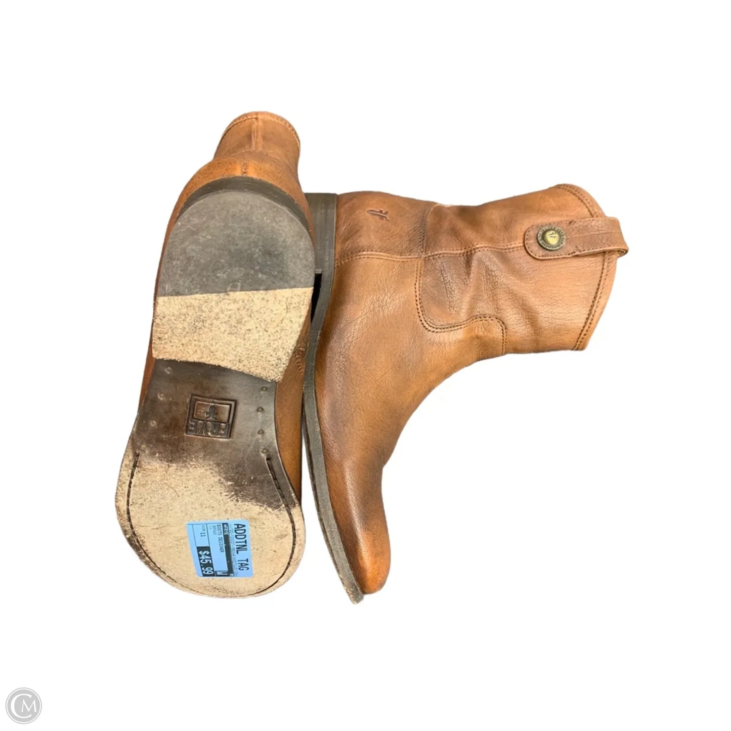 Boots Designer By Frye In Brown, Size: 11