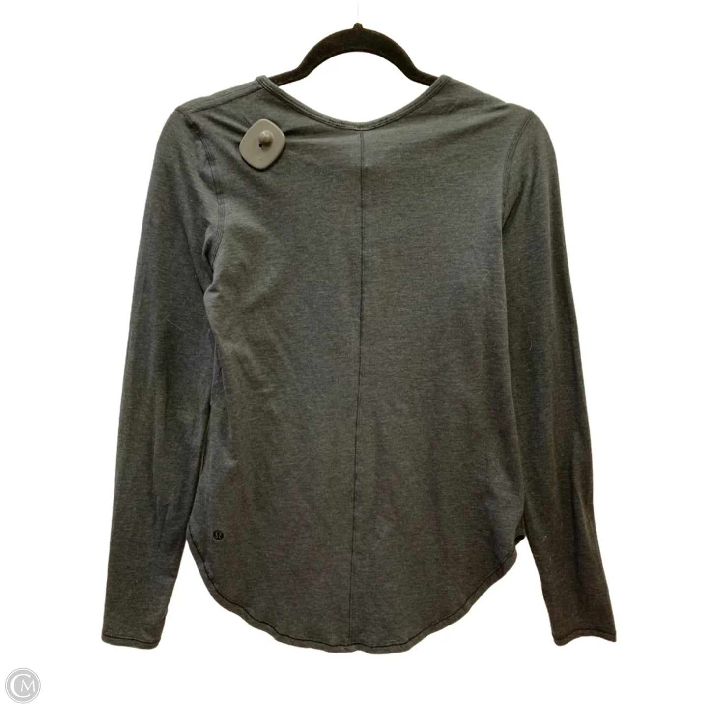 Athletic Top Long Sleeve Crewneck By Lululemon In Grey, Size: 6