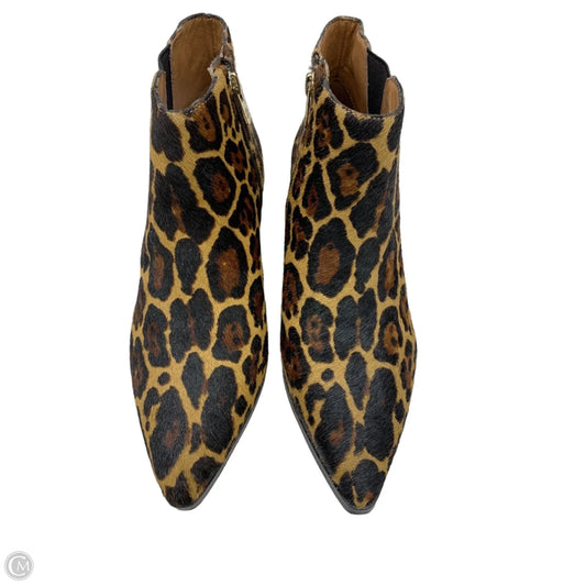 Boots Ankle Heels By Antonio Melani In Leopard Print, Size: 7.5